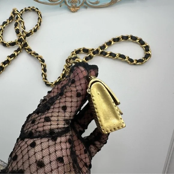 Anthropologie Mini Double Chain Charm Belt/Bag - Picture 8 of 15